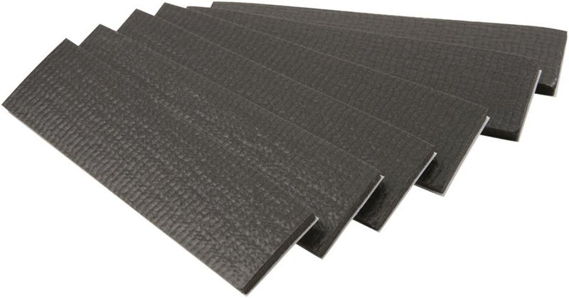 SoftTouch Self-Stick Non-Slip Surface Grip Pads - 6 Pieces, 1" x 4" Strips - Black - Image 2